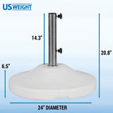 US Weight 120-Pound Heavy Duty Fillable Freestanding Weighted Umbrella Base Stand