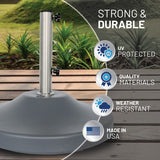 US Weight 120-Pound Heavy Duty Fillable Freestanding Weighted Umbrella Base Stand