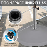 US Weight 120-Pound Heavy Duty Fillable Freestanding Weighted Umbrella Base Stand