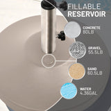 US Weight 80-Pound Heavy Duty Fillable Freestanding Weighted Umbrella Base Stand