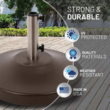 US Weight 80-Pound Heavy Duty Fillable Freestanding Weighted Umbrella Base Stand