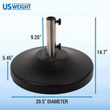 US Weight 80-Pound Heavy Duty Fillable Freestanding Weighted Umbrella Base Stand