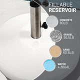 US Weight 80-Pound Heavy Duty Fillable Freestanding Weighted Umbrella Base Stand
