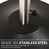 US Weight 80-Pound Heavy Duty Fillable Freestanding Weighted Umbrella Base Stand