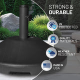 US Weight 30-Pound Durable Concrete Pre-filled Patio Table Weighted Umbrella Base Stand