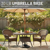 US Weight 30-Pound Durable Concrete Pre-filled Patio Table Weighted Umbrella Base Stand