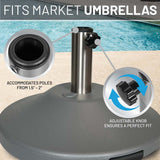 US Weight Premium 50 Pound Prefilled Umbrella Base for Patio Table