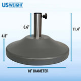 US Weight Premium 50 Pound Prefilled Umbrella Base for Patio Table