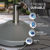 US Weight Premium 50LB Capacity Fillable Umbrella Base for Patio Table