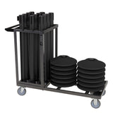 US Weight Statesman Stanchion Cart Kit – Cart With 12 Stanchions - Multiple Options