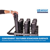 US Weight Statesman Stanchion Cart Kit – Cart With 12 Stanchions - Multiple Options