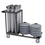 US Weight Statesman Stanchion Cart Kit – Cart With 12 Stanchions - Multiple Options