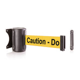 US Weight Wall Mount Retractable Belt Barrier Heavy Duty Black Crowd Control Line Receiver