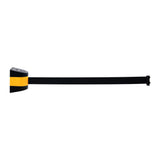 US Weight Magnetic Wall Mount Retractable Yellow and Black Do Not Enter Belt Barrier, 33 Foot Safe Crowd Control System with Strong Magnets, Portable Black and Yellow Case for Indoor or Outdoor Use