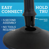 The Sentry Stanchion with Extended 11- Foot Retractable Belt- Easy Connect Assembly Requires No Tools  (2 pack) pack from US Weight for Sanchions and Bollards compared to Uline, in Black.