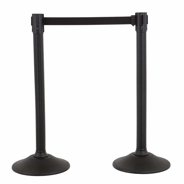 The Sentry Stanchion 6.5’ Black Belt – 2 pack from US Weight for Stanchions and Barriers compared to Crowd Control Warehouse, in Black.