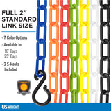 US Weight Sun Shield Yellow Plastic 2" Chain - 10 ft photo 7