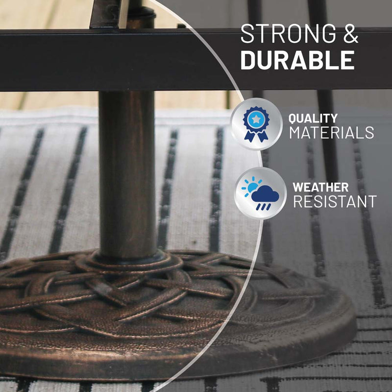 26 lbs patio umbrella base in black internet 203469652 US Weight 26 Pound Decorative Umbrella Base
