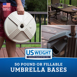 US Weight 50 LB Umbrella Base – Black photo 2