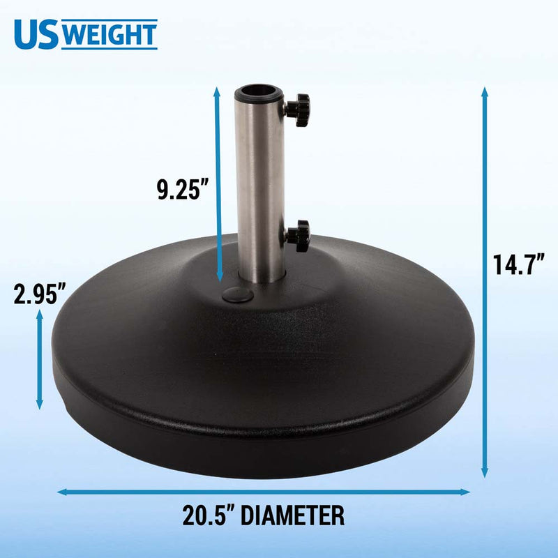 US Weight 80 LB Free Standing Umbrella Base - Black photo 2