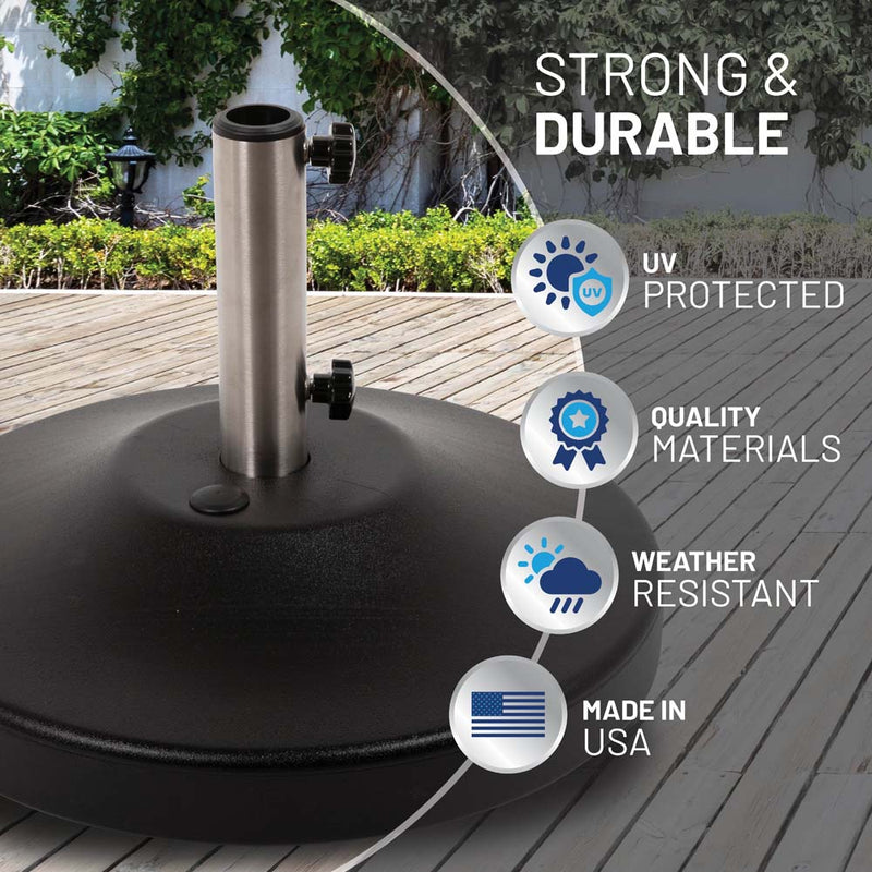 US Weight 80 LB Free Standing Umbrella Base - Black photo 4