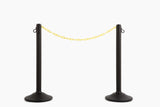 US Weight ChainBoss Black Fillable Crowd Control Plastic Stanchions With 10' of Plastic Chain