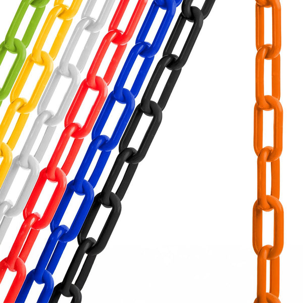 US Weight Made in USA 2" x 10' Plastic Safety Chain With SunShield UV Resistant Technology