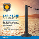 US Weight 2-Inch x 100-Foot Outdoor Plastic Safety Chain UV Resistant Crowd Control Barrier