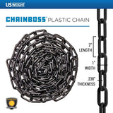 US Weight 2-Inch x 100-Foot Outdoor Plastic Safety Chain UV Resistant Crowd Control Barrier
