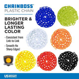 US Weight 2-Inch x 100-Foot Outdoor Plastic Safety Chain UV Resistant Crowd Control Barrier
