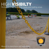 US Weight Made in USA 1.5" x 25' Plastic Safety Chain With SunShield UV Resistant Technology