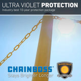 US Weight Made in USA 1.5" x 25' Plastic Safety Chain With SunShield UV Resistant Technology