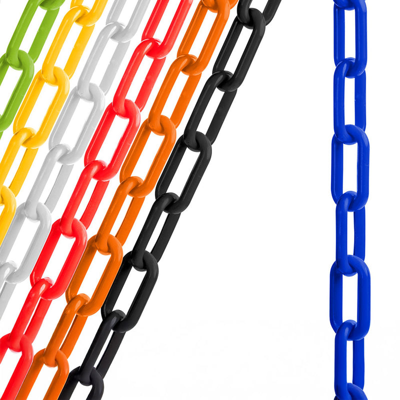 US Weight 25 FT, 2-Inch Plastic Chain - Includes two S-Hooks