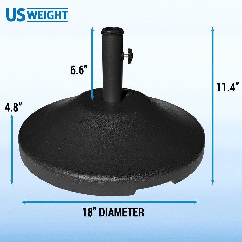 US Weight 30 lb. Fillable Umbrella Base for Patio Table Bronze