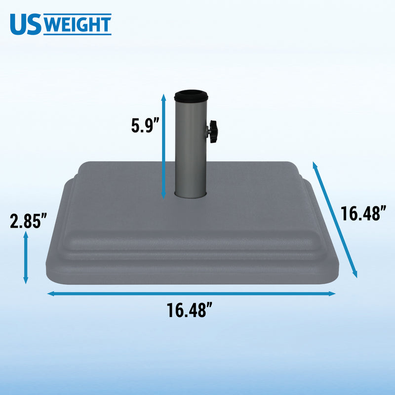 40 lb patio umbrella stand Weight Pound Base - Weighted Umbrella Base For Use With PikePro Extra Strong Semi-Barbed This weighted market umbrella Deck Box Option::24x16x14 Without Tray new photos