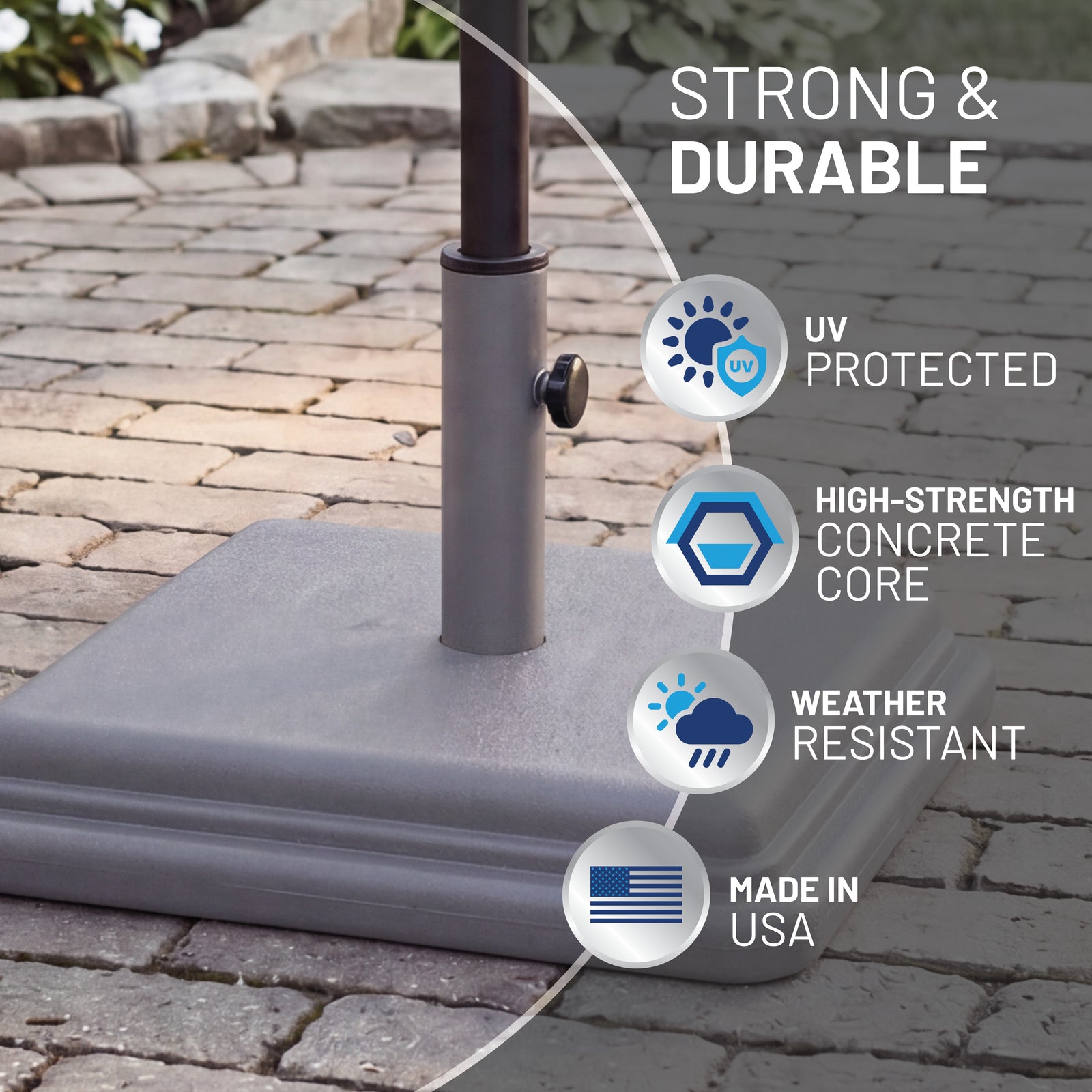 coral coast 40 lb european patio umbrella stand US Weight New Pound Base With Stem Size:55 ~ 2