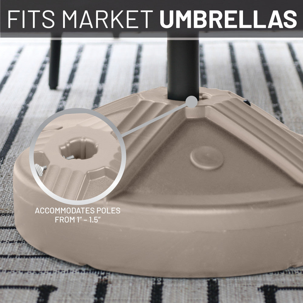 50 lb patio umbrella base US Weight Durable 50LB Prefilled Concrete Umbrella Base for Patio Tabl