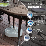 US Weight Durable 50LB Prefilled Concrete Umbrella Base for Patio Table