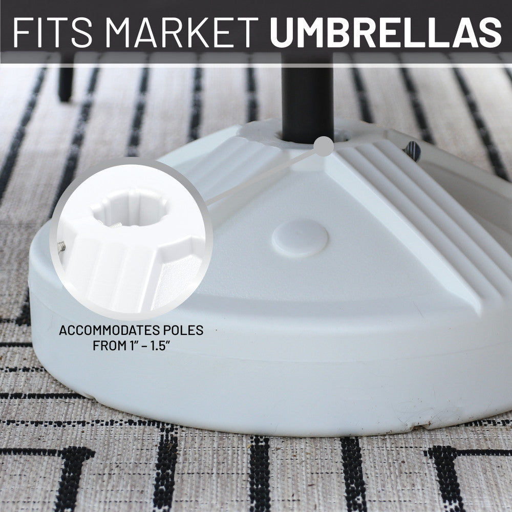 US Weight Durable 50LB Prefilled Concrete Umbrella Base for Patio Tabl