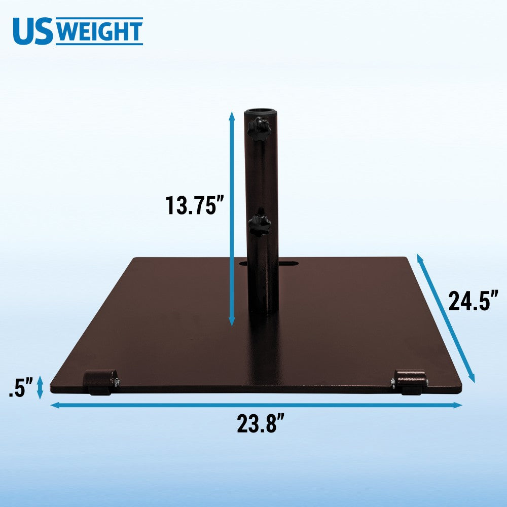 75lb patio umbrella base US Weight 75 lb Flat Brown Steel Stand-Alone Patio Umbrella Base, FUB75BRZ