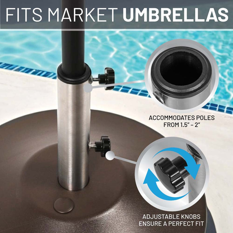 US Weight 80 lb Free Standing Umbrella Base White