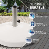 US Weight 80-Pound Heavy Duty Pre-filled Freestanding Patio Table Weighted Umbrella Base Stand