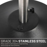 US Weight 80-Pound Heavy Duty Pre-filled Freestanding Patio Table Weighted Umbrella Base Stand