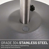 US Weight 80-Pound Heavy Duty Pre-filled Freestanding Patio Table Weighted Umbrella Base Stand