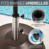 US Weight 80-Pound Heavy Duty Pre-filled Freestanding Patio Table Weighted Umbrella Base Stand