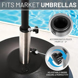 US Weight 80-Pound Heavy Duty Pre-filled Freestanding Patio Table Weighted Umbrella Base Stand