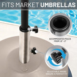 US Weight 80-Pound Heavy Duty Pre-filled Freestanding Patio Table Weighted Umbrella Base Stand