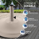US Weight 80-Pound Heavy Duty Pre-filled Freestanding Patio Table Weighted Umbrella Base Stand