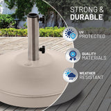 US Weight 80-Pound Heavy Duty Pre-filled Freestanding Patio Table Weighted Umbrella Base Stand