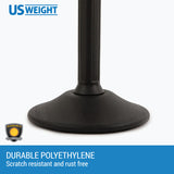 US Weight ChainBoss Black Plastic Stanchion with Fillable Base and 10-Foot Plastic Chain Barrier